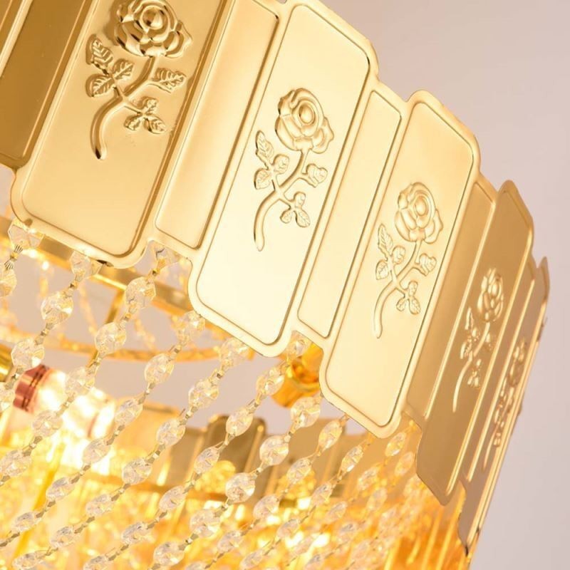 Gold Crystal Pendant Light Elegant Decrative Ceiling Light
