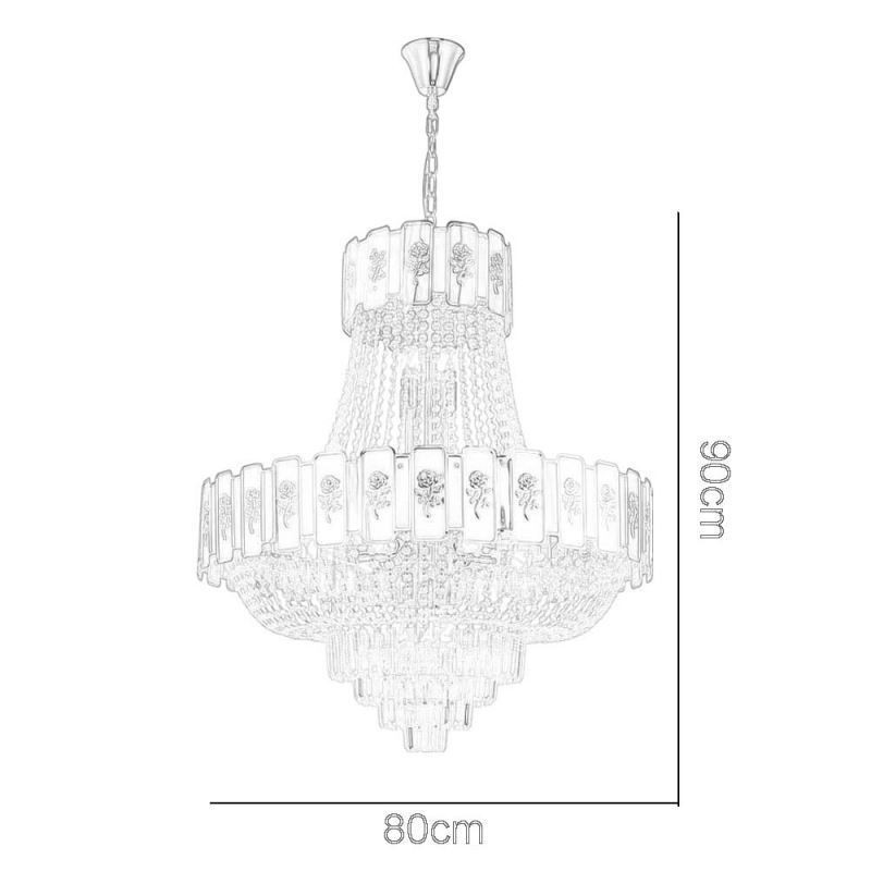 Gold Crystal Pendant Light Elegant Decrative Ceiling Light