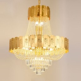 Gold Crystal Pendant Light Elegant Decrative Ceiling Light