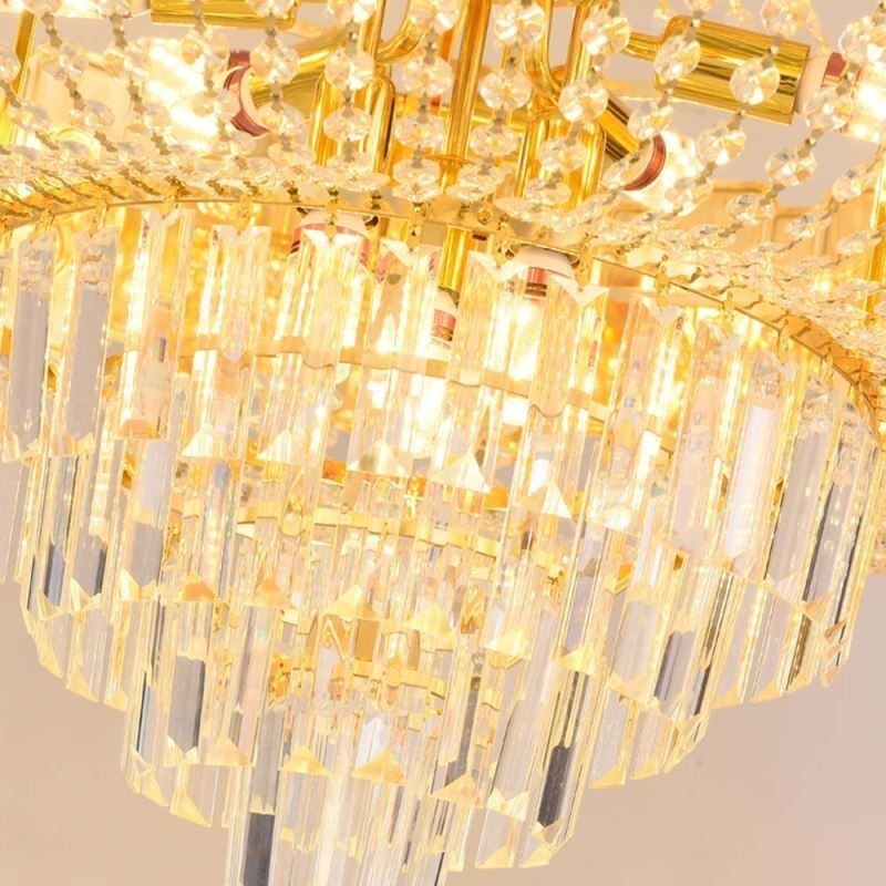 Gold Crystal Pendant Light Elegant Decrative Ceiling Light