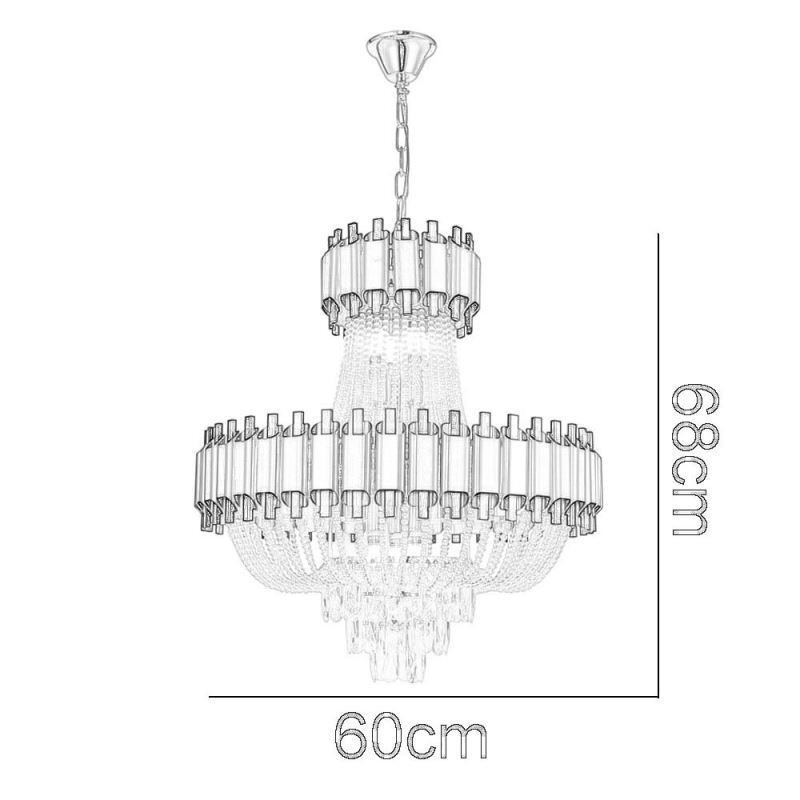 Crystal Pendant Light Gold Luxury Decrative Ceiling Lamp