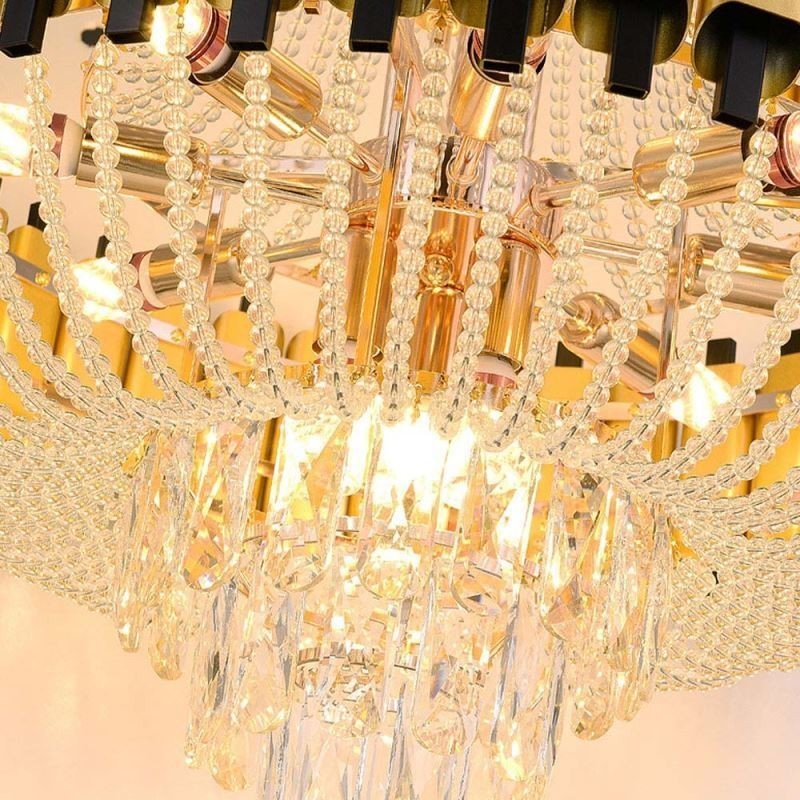 Crystal Pendant Light Gold Luxury Decrative Ceiling Lamp