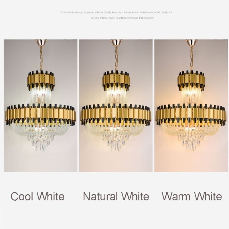Crystal Pendant Light Gold Luxury Decrative Ceiling Lamp