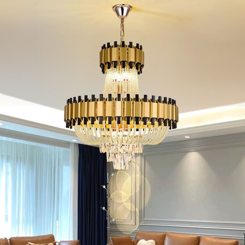 Crystal Pendant Light Gold Luxury Decrative Ceiling Lamp