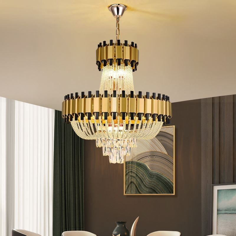 Crystal Pendant Light Gold Luxury Decrative Ceiling Lamp