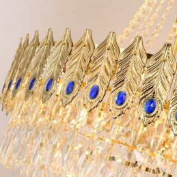 Crystal Pendant Light Sophisticated Luxury Decrative Hanging Light 80cm