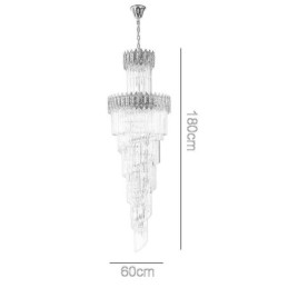 Gold Crystal Pendant Light Electroplated Gold Phoenix Tail Lampshade Ceiling Light