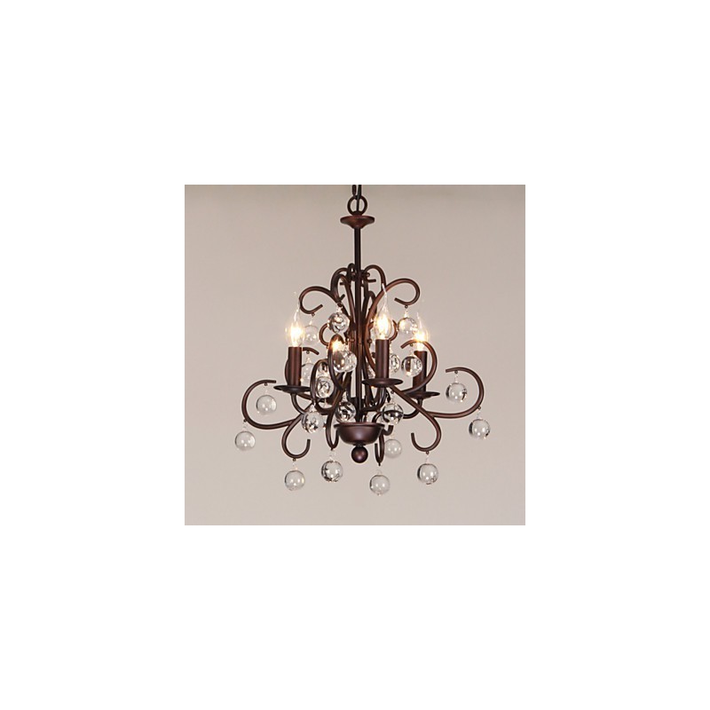 Traditional Classic Painting Metal Chandelier