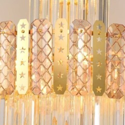 Gold Crystal Pendant Light Luxurious Decrative Ceiling Light φ60*H180cm