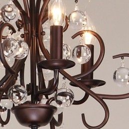 Traditional Classic Painting Metal Chandelier