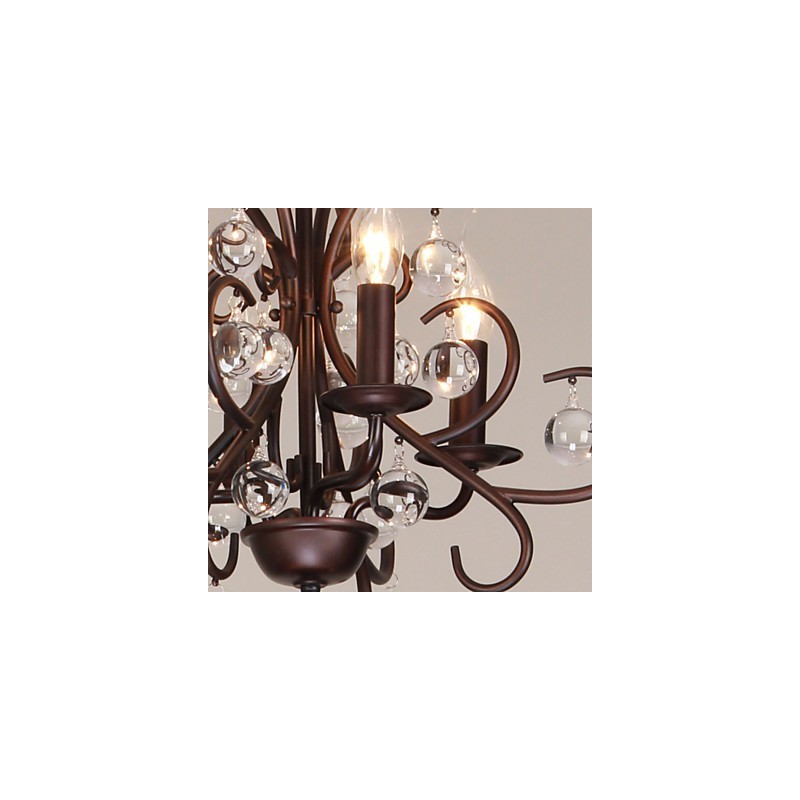 Traditional Classic Painting Metal Chandelier
