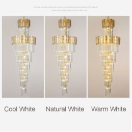 Gold Crystal Pendant Light Luxurious Decrative Ceiling Light φ60*H180cm