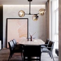 Nordic Ceiling Lamp Modern Electroplated Stained Glass Lampshade Pendant Light