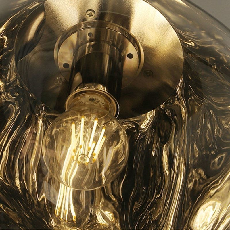 Nordic Ceiling Lamp Modern Electroplated Stained Glass Lampshade Pendant Light