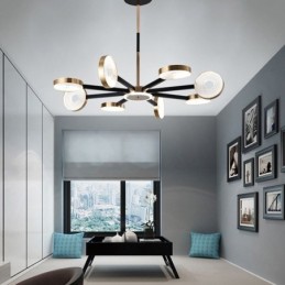 Pendant Light Minimalist Nine Heads Circle Ceiling Light
