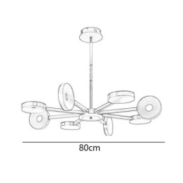 Pendant Light Minimalist Nine Heads Circle Ceiling Light