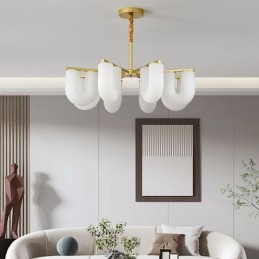 U Shaped Chandelier French Cream Style Pendant Light