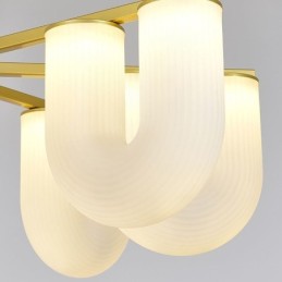 U Shaped Chandelier French Cream Style Pendant Light
