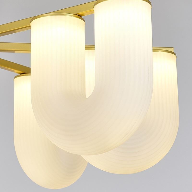 U Shaped Chandelier French Cream Style Pendant Light