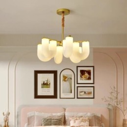 U Shaped Chandelier French Cream Style Pendant Light