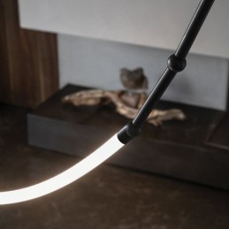 Pendant Light Creative Line Bamboo Ceiling Light Black Gold