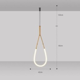 Pendant Light Creative Line Bamboo Ceiling Light Black Gold