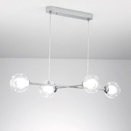 Glass Hanging Light European Magic Bean Pendant Light 4 Lights