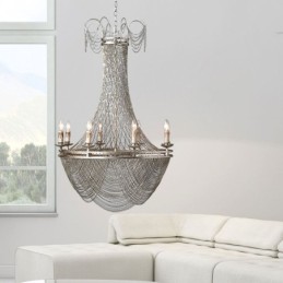 Aluminum Chain Pendant Light Creative Light Luxury Tassel Decorative Light Gold Silver