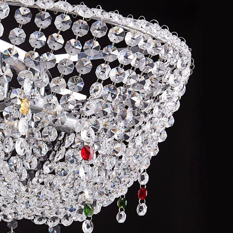 Crystal Pendant Light Modern Luxury Oval Ceiling Light