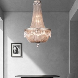 Tassel Pendant Light Retro American Duplex Aluminum Chain Ceiling Light
