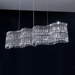 Long Crystal Pendant Light Luxury Decoration Ceiling Light