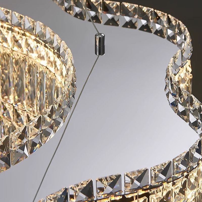 Long Crystal Pendant Light Luxury Decoration Ceiling Light
