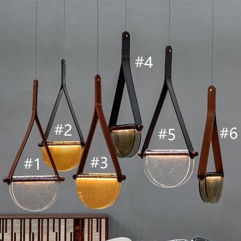 Pendant Light Modern Minimalist Belt Glass Ceiling Light