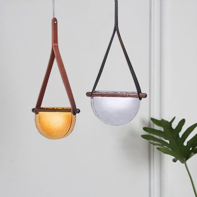 Pendant Light Modern Minimalist Belt Glass Ceiling Light