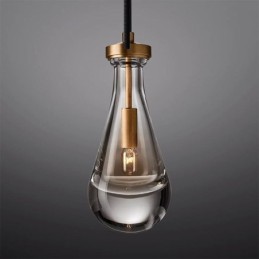 Water Drop Pendant Light Modern Minimalist Copper Art Ceiling Light