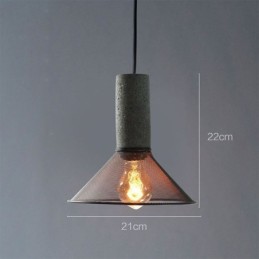 Black Pendant Light Cement Grid Light Country Retro Ceiling Light
