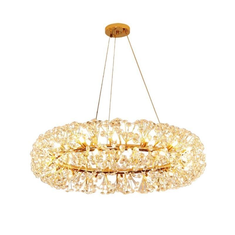 Pendant Light Modern Minimalist Wrought Iron Circular Sun Flower Ceiling Light
