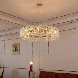 Pendant Light Modern Minimalist Wrought Iron Circular Sun Flower Ceiling Light