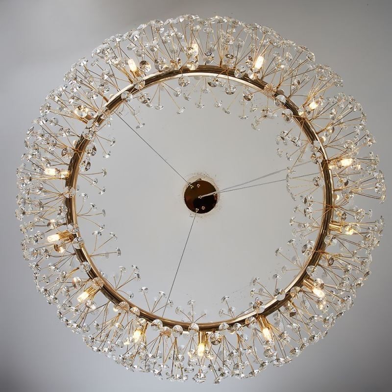 Pendant Light Modern Minimalist Wrought Iron Circular Sun Flower Ceiling Light