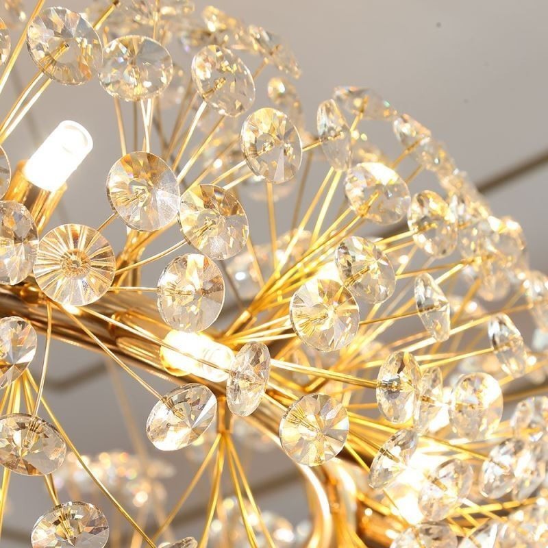 Pendant Light Modern Minimalist Wrought Iron Circular Sun Flower Ceiling Light