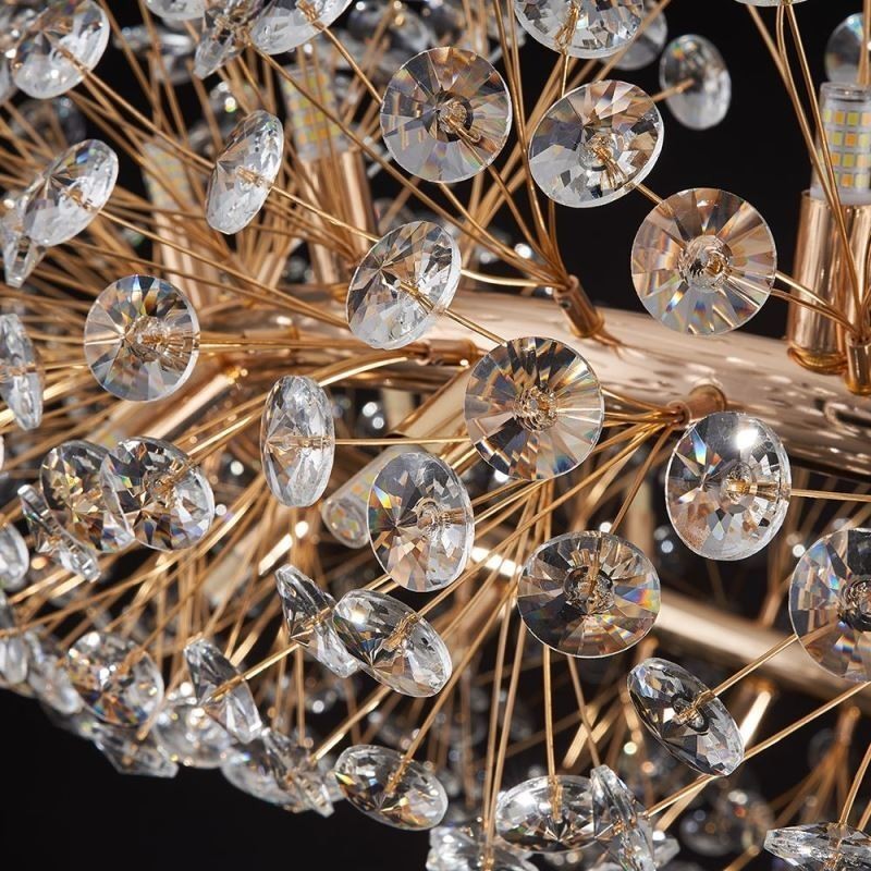 Pendant Light Modern Minimalist Wrought Iron Circular Sun Flower Ceiling Light