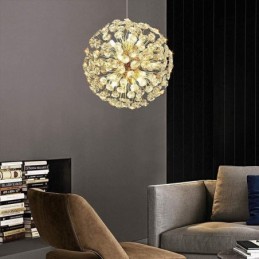 Ceiling Light Modern Minimalist Electroplating Iron Sun Flower Pendant Light