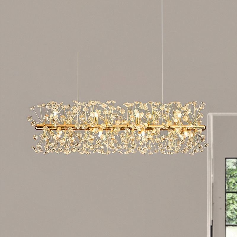 Pendant Light Electroplating Strip Sun Flower Wrought Iron Ceiling Light