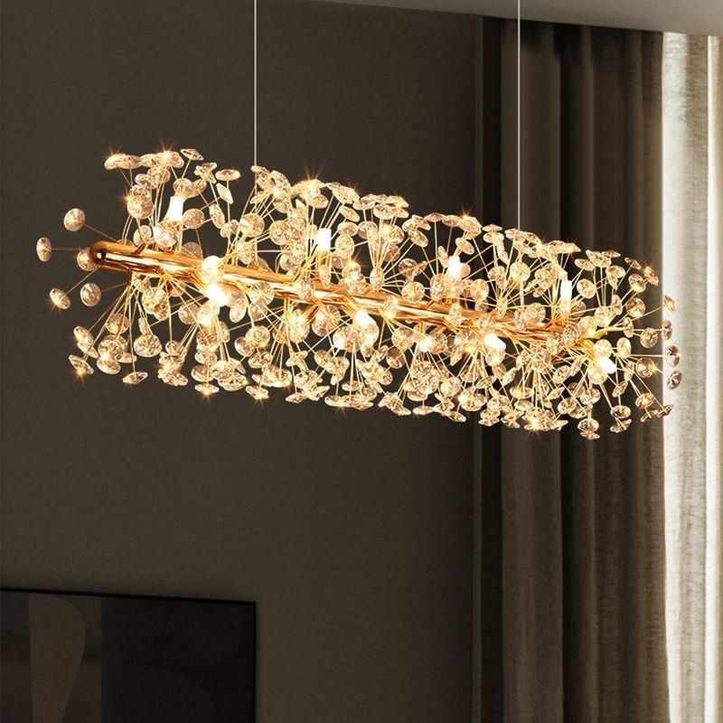 Pendant Light Electroplating Strip Sun Flower Wrought Iron Ceiling Light