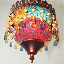 Christmas Card Lnternet Cafe Retro Art Chandelier Industrial Garden