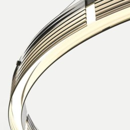 Pendant Light 60 80CM Circle Glass Ceiling Lamps Trichromatic Dimming