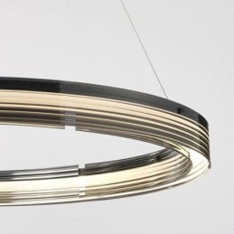 Pendant Light 60 80CM Circle Glass Ceiling Lamps Trichromatic Dimming