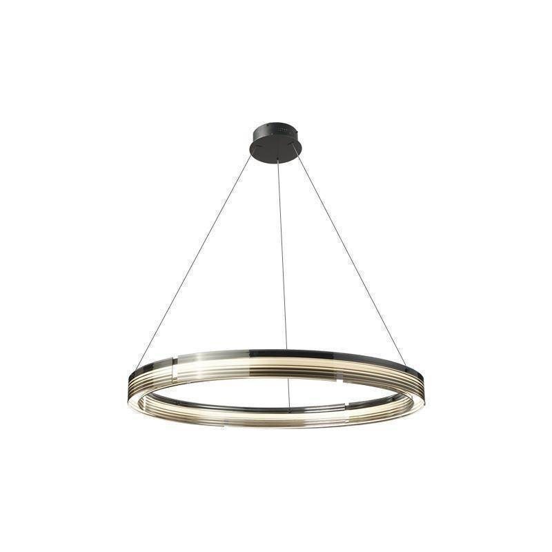 Pendant Light 60 80CM Circle Glass Ceiling Lamps Trichromatic Dimming