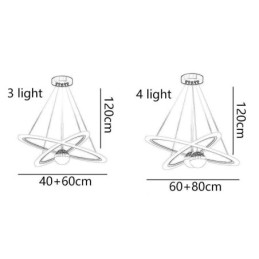 Pendant Light Wrought Iron Acrylic Starry Sky Ring Ceiling Light