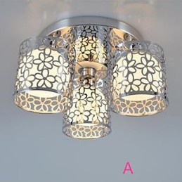 Three Light Ceiling Glass Dome Light Flush Mount